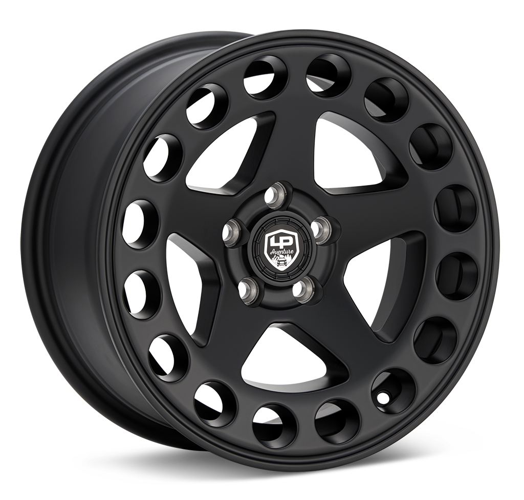 LP Aventure wheels - LP5 - 15x7 ET15 5x100 - Matte Black - Roam Overland Outfitters