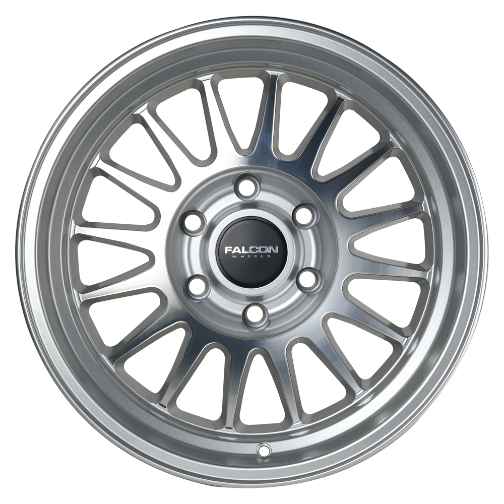 Falcon Wheels TX2 Stratos 17x9 Silver Machine - Roam Overland Outfitters