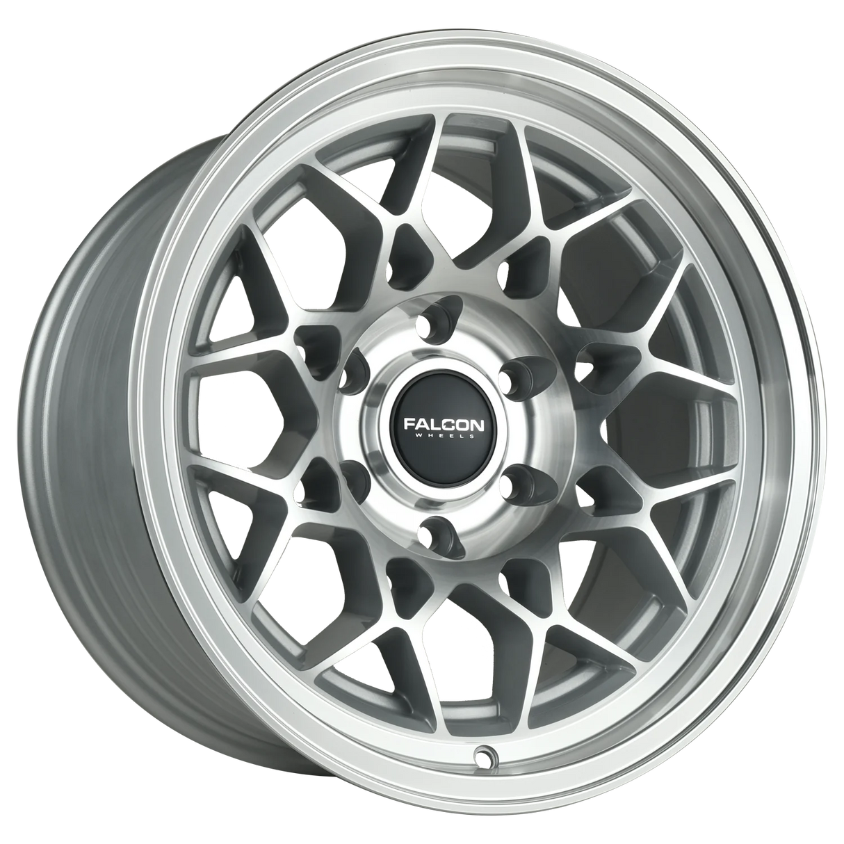 Falcon Wheels TX3 Evo 17x9 Silver Machine - Roam Overland Outfitters