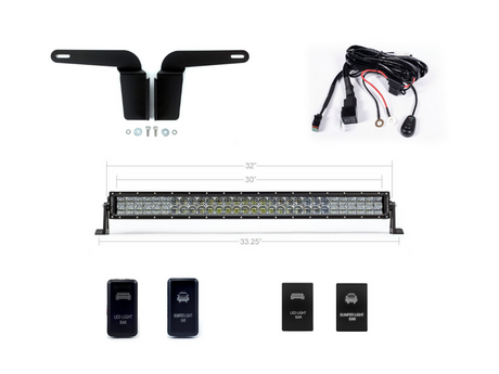 2003-2009 TOYOTA 4RUNNER 32" LOWER BUMPER HIDDEN LED LIGHT BAR BRACKETS KIT - Roam Overland Outfitters