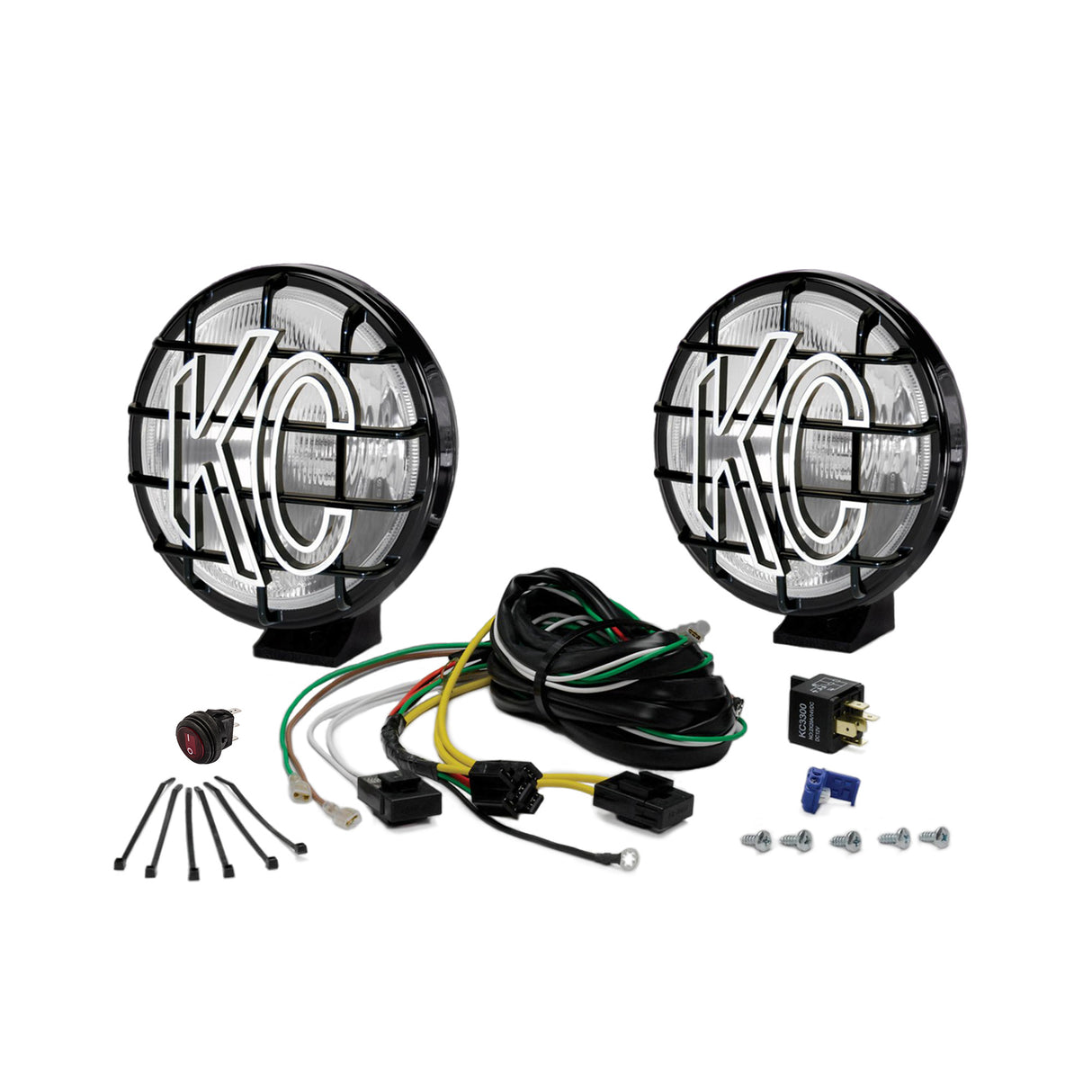 KC Hilites 6 in Apollo Pro Halogen - 2-Light System - 100W Spread Beam - Roam Overland Outfitters