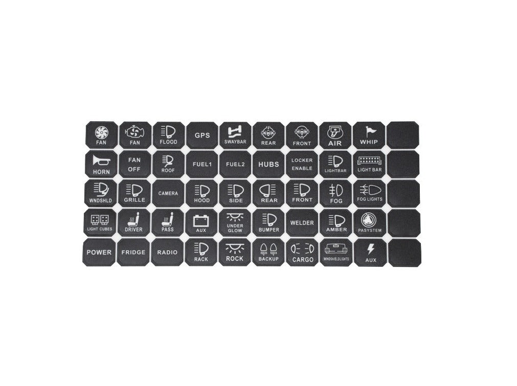 Vehicle Accessory 8 Switch Control System (Blue Backlighting) - Roam Overland Outfitters