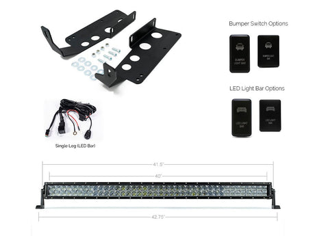 2014-2021 TOYOTA TUNDRA 42" HIDDEN GRILLE CURVED LED LIGHT BAR BRACKETS KIT - Roam Overland Outfitters