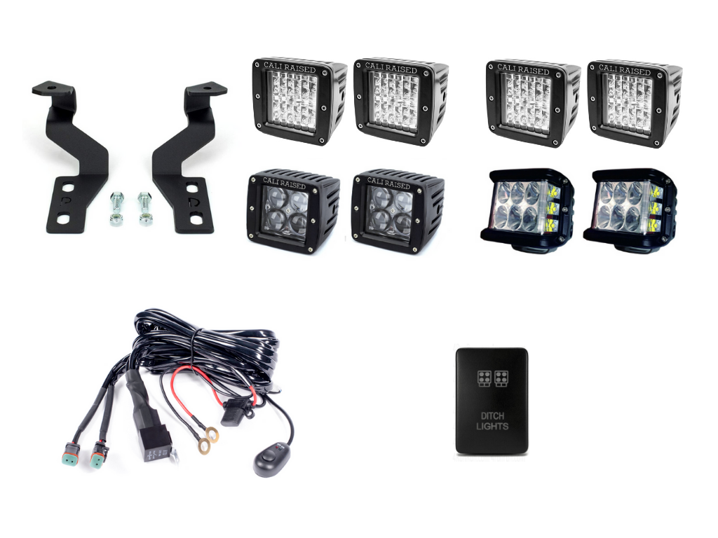 2003-2009 TOYOTA 4RUNNER LOW PROFILE DITCH LIGHT BRACKETS KIT - Roam Overland Outfitters