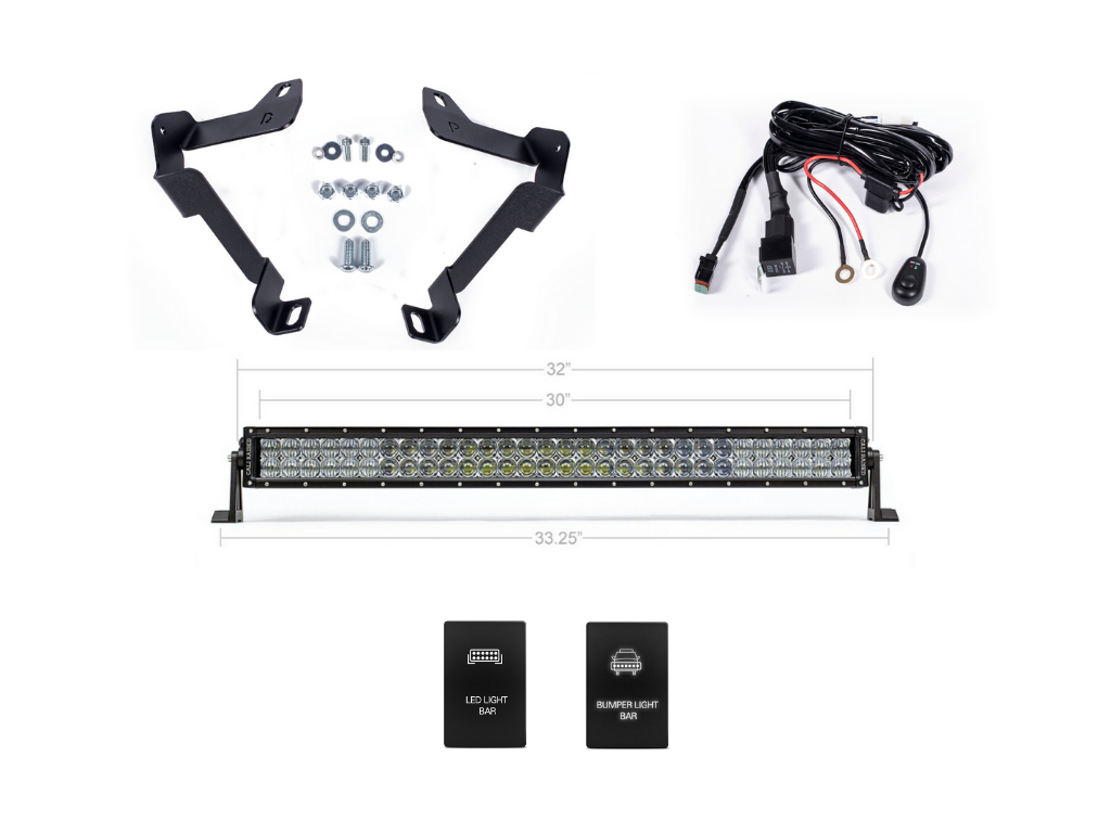 2014-2021 TOYOTA TUNDRA 32" LOWER BUMPER HIDDEN LED LIGHT BAR BRACKETS KIT - Roam Overland Outfitters