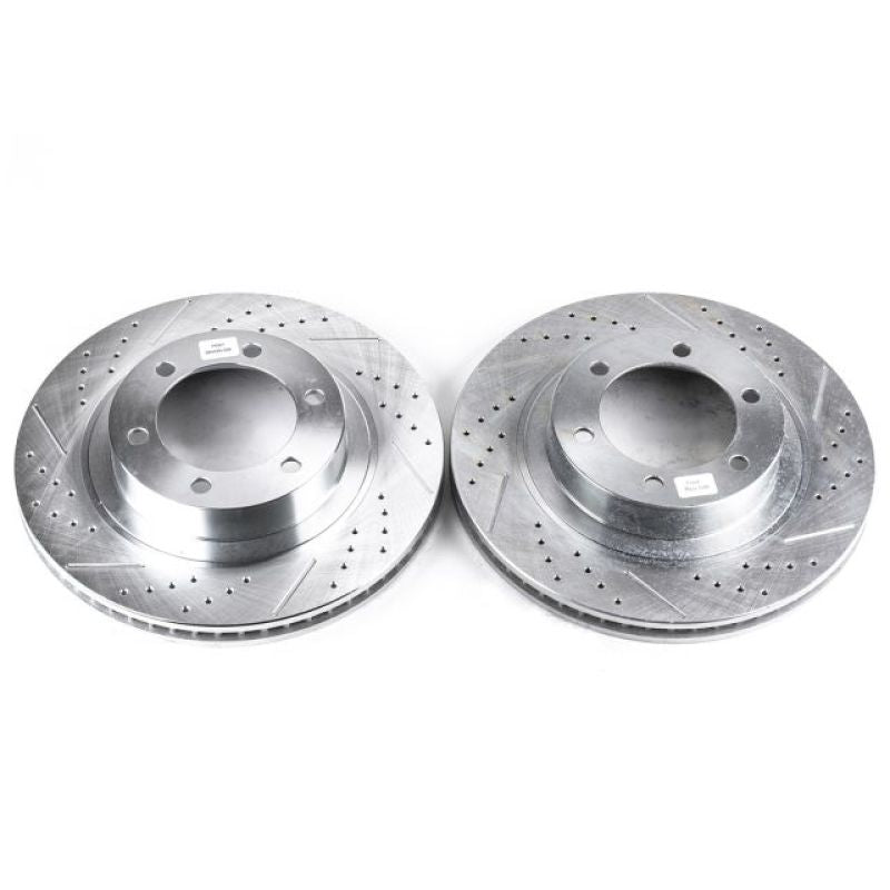 Power Stop 03-09 Lexus GX470 Front Evolution Drilled & Slotted Rotors - Pair - Roam Overland Outfitters