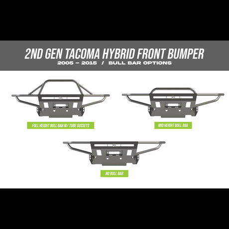 Tacoma Hybrid Front Bumper / 2nd Gen / 2005-2011 - Roam Overland Outfitters