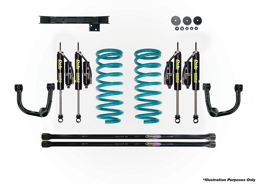 Dobinsons 2.5-3.0" MRR 3-Way Adjustable Lift Kit for Toyota Land Cruiser 100 Series / Lexus LX470 1998-2007 - DSSKITMRA75 - DSSKITMRA75 - Roam Overland Outfitters