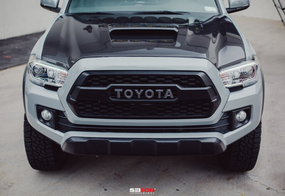 Seibon TR-Style Carbon Fiber Hood | Toyota Tacoma 2015-2021 - Roam Overland Outfitters