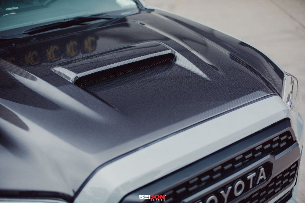 Seibon TR-Style Carbon Fiber Hood | Toyota Tacoma 2015-2021 - Roam Overland Outfitters