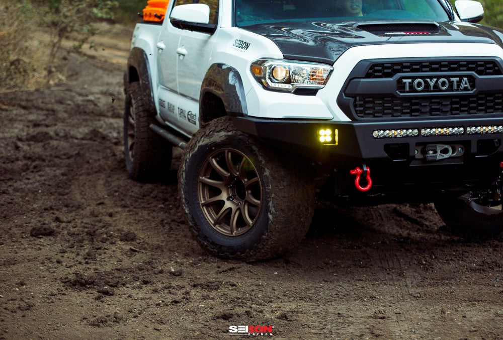 Seibon Carbon Fiber Front Fender Flares | Toyota Tacoma 2015-2021 - Roam Overland Outfitters