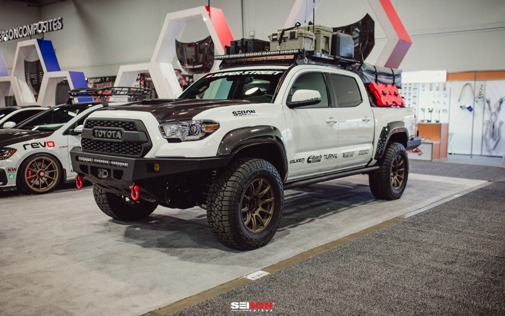 Seibon Carbon Fiber Front Fender Flares | Toyota Tacoma 2015-2021 - Roam Overland Outfitters