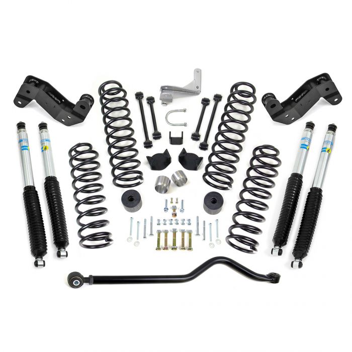 ReadyLift Suspensions 4" Coil Spring Kit w/ Adjustable Track Bar, Caster Correction Bracket, Exhaust Spacer w/ Bilstein Shocks | Jeep JK Wrangler 2007-2018 - Roam Overland Outfitters