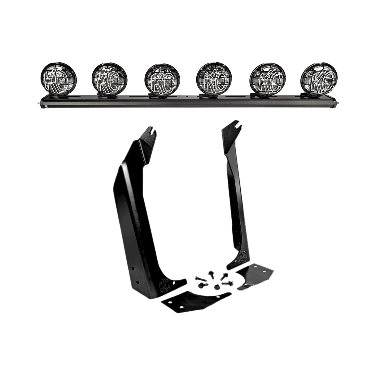 KC Hilites 50 in KC Xross Bar - Overhead - Apollo Pro Halogen - 6-Light System- 600W Combo Beam - 97-06 Jeep TJ - Roam Overland Outfitters