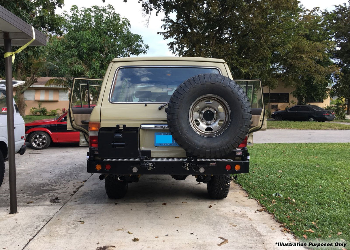 Dobinsons Rear Bumper With Swing Outs for Toyota Prado 120 & Lexus GX470 (BW80-4121) - Roam Overland Outfitters
