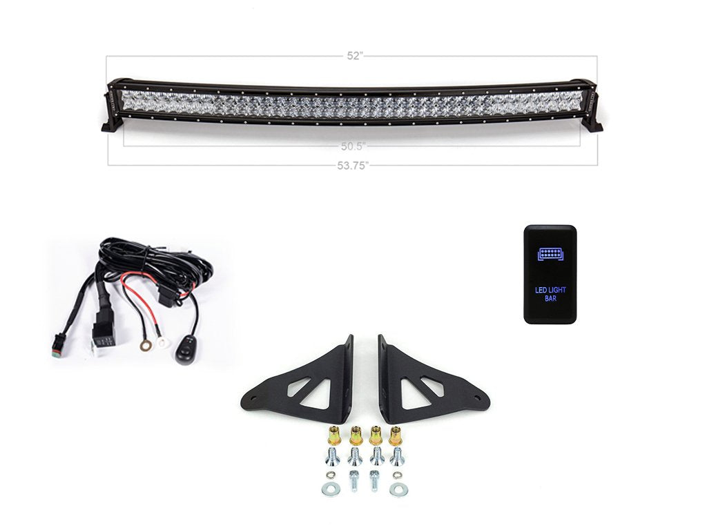 2003-2022 TOYOTA 4RUNNER 52" CURVED LED LIGHT BAR ROOF BRACKETS KIT - Roam Overland Outfitters