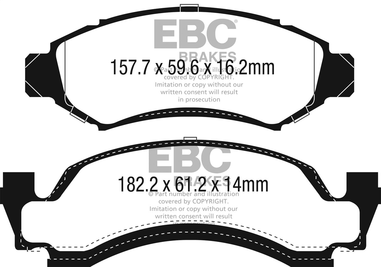 EBC Brakes UD050 Ultimax OEM Replacement Brake Pads - Roam Overland Outfitters
