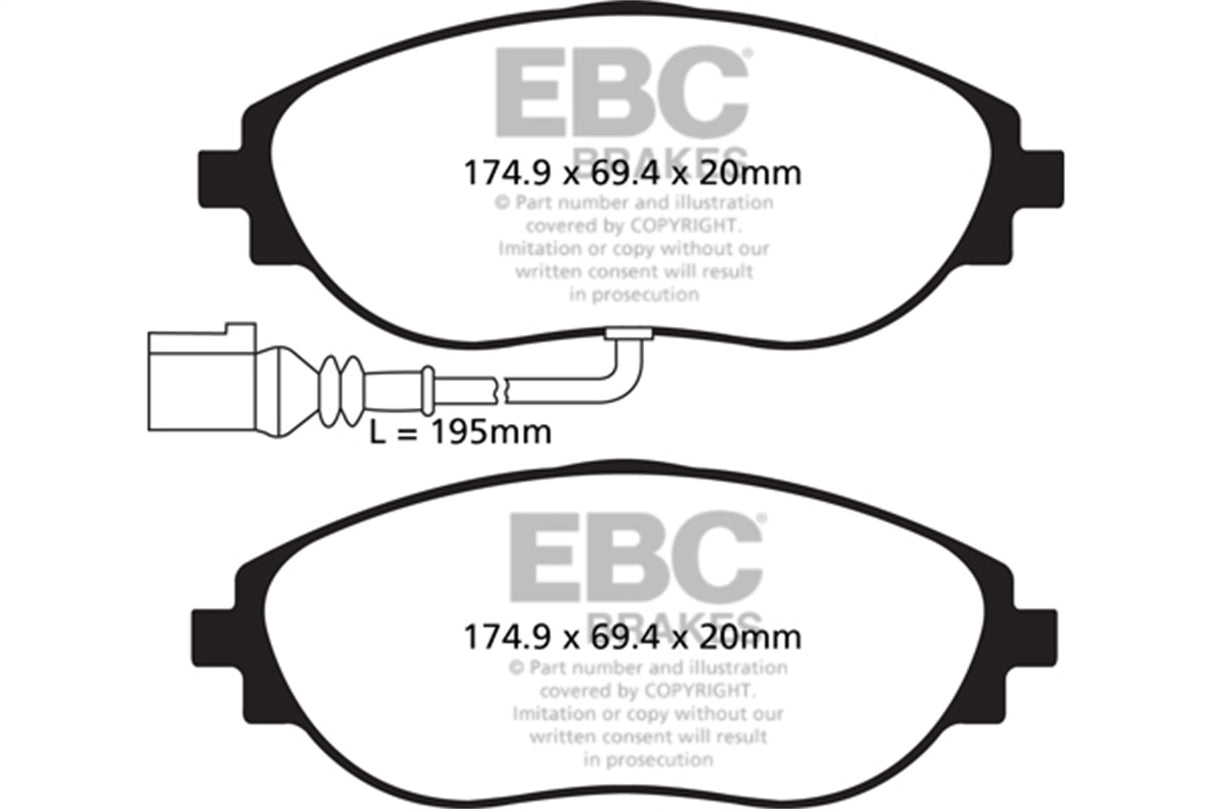 EBC Brakes UD1633 Ultimax OEM Replacement Brake Pads - Roam Overland Outfitters