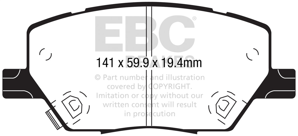 EBC Brakes UD1811 Ultimax OEM Replacement Brake Pads - Roam Overland Outfitters