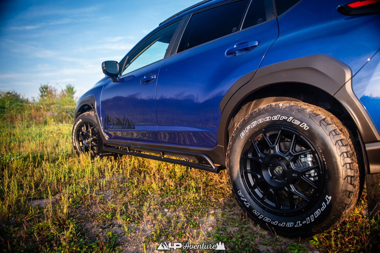 LP Aventure Rock sliders - Subaru Crosstrek - 2018-2024 / Crosstrek Wilderness 2024+ - Roam Overland Outfitters