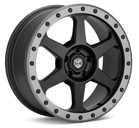 LP AVENTURE WHEELS - LP3 - 17X8 ET38 5X100 - BLACK W/GREY RING - Roam Overland Outfitters