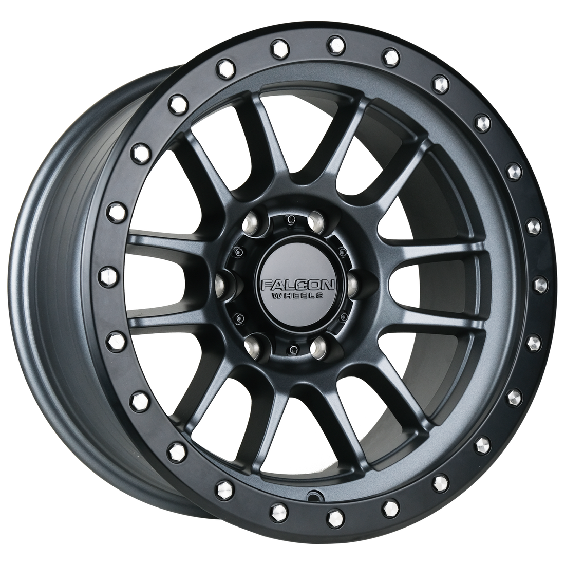 Falcon Wheels T7 17x9 in Matte Gunmetal - Roam Overland Outfitters