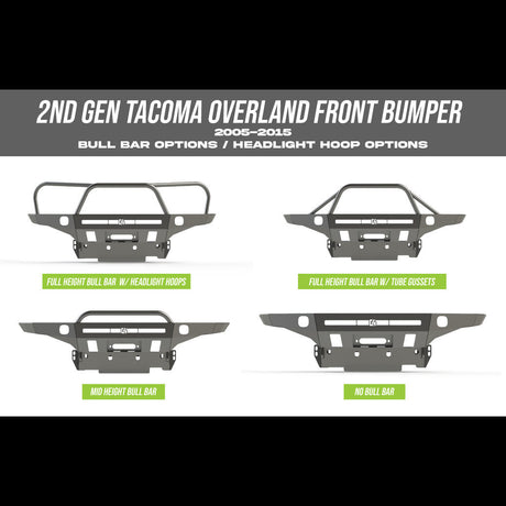 Tacoma Overland Series Front Bumper / 2nd Gen / 2005-2015 - Roam Overland Outfitters