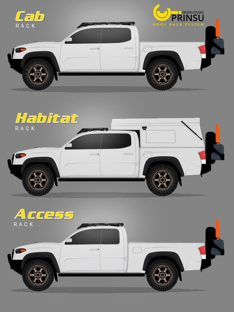 Prinsu Double-Cab Cab Rack | Toyota Tacoma 1995-2004 - Roam Overland Outfitters