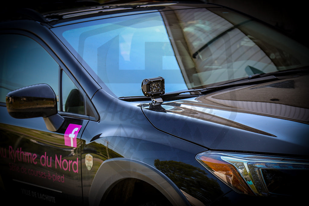 LP Aventure - Hood light brackets (Pair) - 2018-2023 Subaru Crosstrek / Impreza 2017-2023/ WRX 2022+ - Roam Overland Outfitters