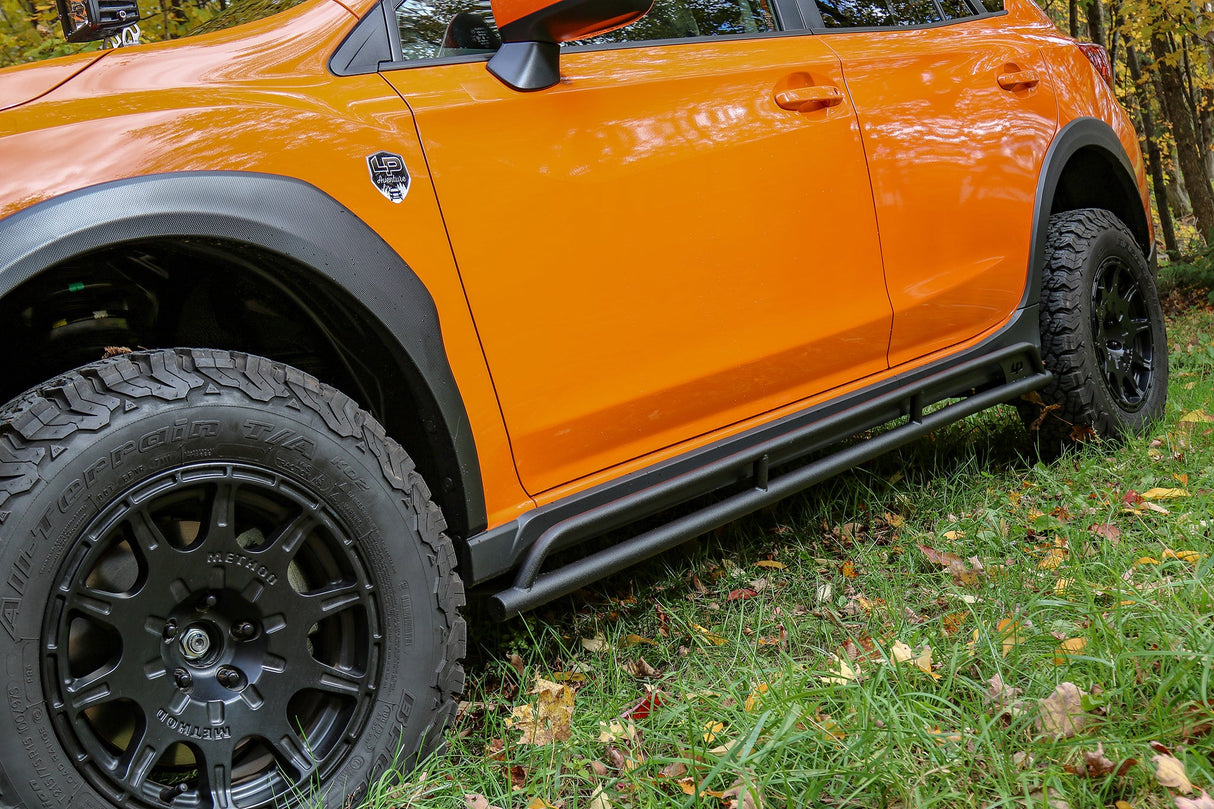LP Aventure Rock sliders - Subaru Crosstrek - 2018-2025 / Crosstrek Wilderness 2024+ - Roam Overland Outfitters