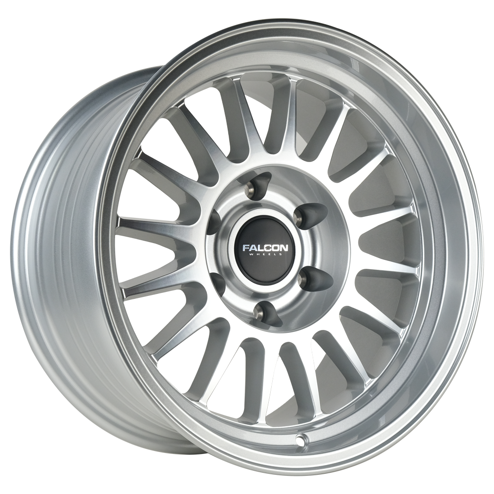 Falcon Wheels TX2 Stratos 17x9 Silver Machine - Roam Overland Outfitters