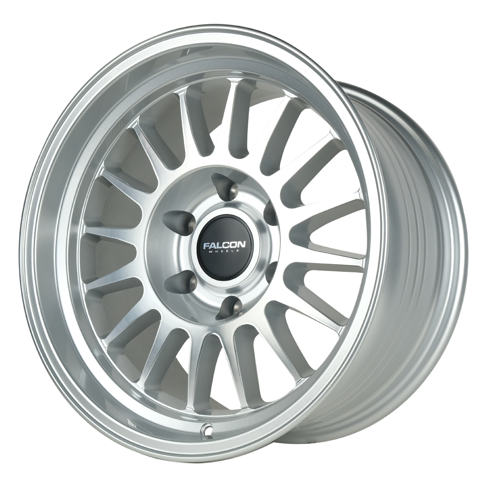 Falcon Wheels TX2 Stratos 17x9 Silver Machine - Roam Overland Outfitters