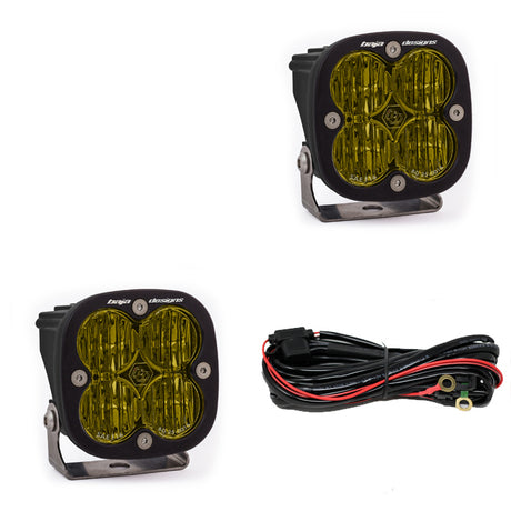 Squadron SAE Fog Lights Pair LED Wide Cornering Amber Baja Designs - Roam Overland Outfitters