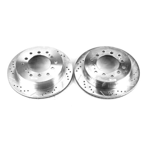 Power Stop 03-09 Lexus GX470 Rear Evolution Drilled & Slotted Rotors - Pair - Roam Overland Outfitters