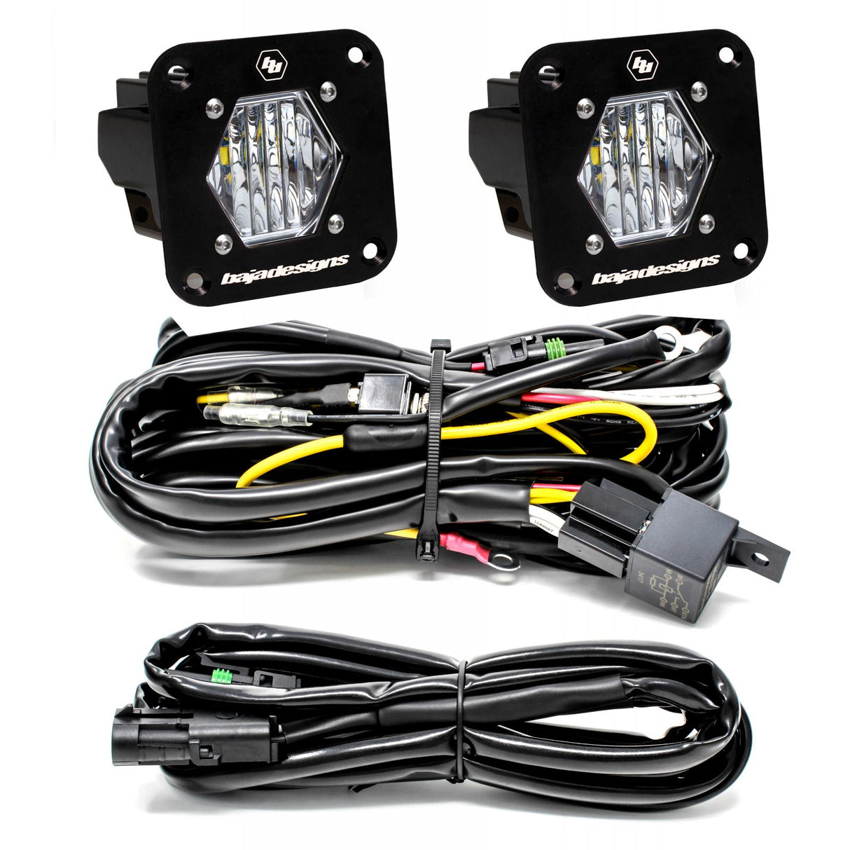 LED Light Pods S1 Pair Wide Cornering LED Flush Mount Backup Kit Baja Designs - Roam Overland Outfitters