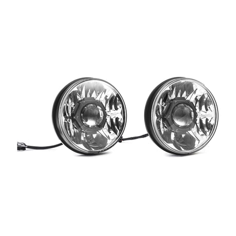 KC Hilites 7 in Gravity LED Pro - 2-Headlights - 40W Driving Beam - for 07-18 Jeep JK - Roam Overland Outfitters