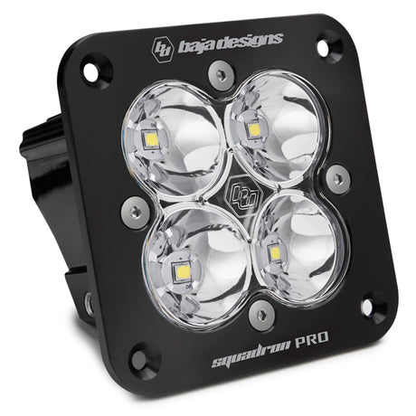 Flush Mount LED Light Pod Black Clear Lens Spot Pattern Squadron Pro Baja Designs - Roam Overland Outfitters