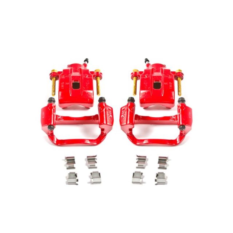 Power Stop 08-15 Toyota Sequoia Rear Red Calipers w/Brackets - Pair - Roam Overland Outfitters