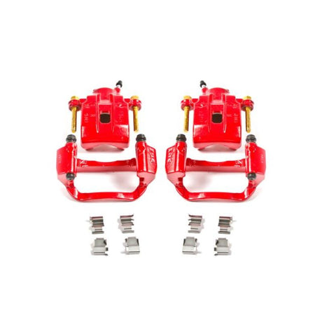 Power Stop 08-15 Toyota Sequoia Rear Red Calipers w/Brackets - Pair - Roam Overland Outfitters