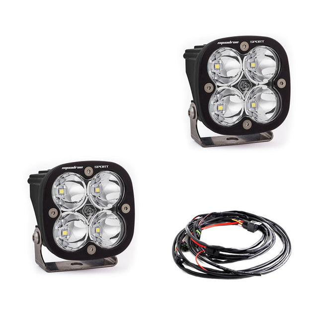 LED Light Pods Clear Lens Spot Pair Squadron Sport Baja Designs - Roam Overland Outfitters