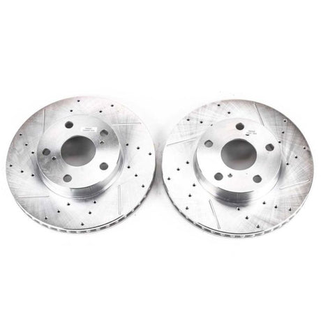 Power Stop 05-15 Toyota Tacoma Front Evolution Drilled & Slotted Rotors - Pair - Roam Overland Outfitters