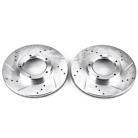 Power Stop 95-04 Toyota Tacoma Front Evolution Drilled & Slotted Rotors - Pair - Roam Overland Outfitters