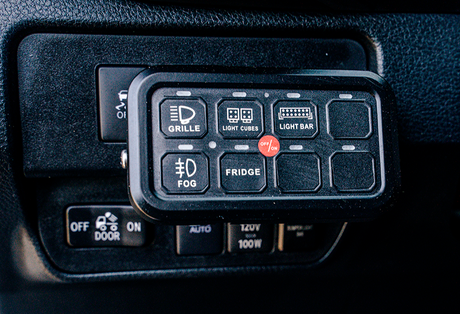 Vehicle Accessory 8 Switch Control System (Blue Backlighting) - Roam Overland Outfitters