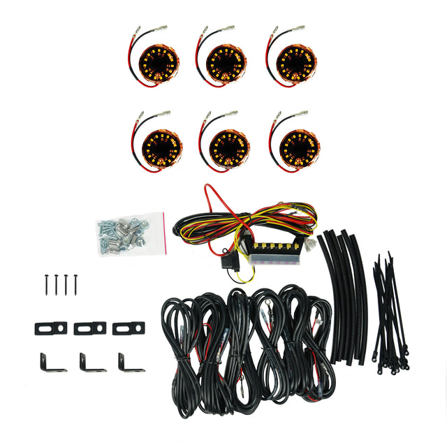 Cyclone V2 LED - Rock Light - 6-Light System - Amber - 5W Flood Beam - Roam Overland Outfitters