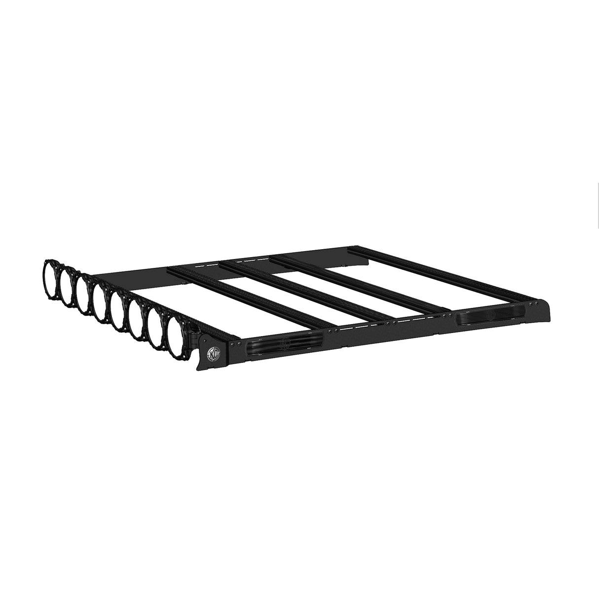 KC Hilites M-RACK KIT - 50 in Pro6 Light Bar Roof Rack - Side Blackout Plates - for 07-18 Jeep JK Unlimited - Roam Overland Outfitters