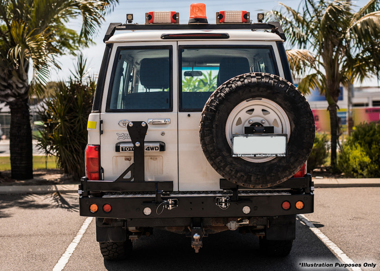 Dobinsons Rear Bumper With Swing Outs for Toyota Landcruiser 60 Series 1986+ Models (BW80-4132) - Roam Overland Outfitters