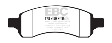 EBC Brakes UD11691 Ultimax OEM Replacement Brake Pads - Roam Overland Outfitters