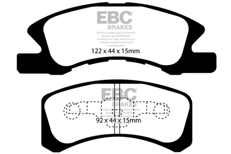EBC Brakes UD1731 Ultimax OEM Replacement Brake Pads - Roam Overland Outfitters