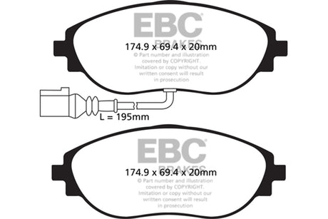 EBC Brakes UD1633 Ultimax OEM Replacement Brake Pads - Roam Overland Outfitters
