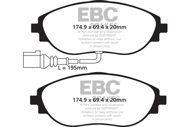 EBC Brakes UD1633 Ultimax OEM Replacement Brake Pads - Roam Overland Outfitters
